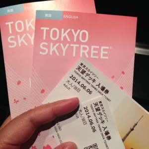 Tickets to the Tokyo Skytree